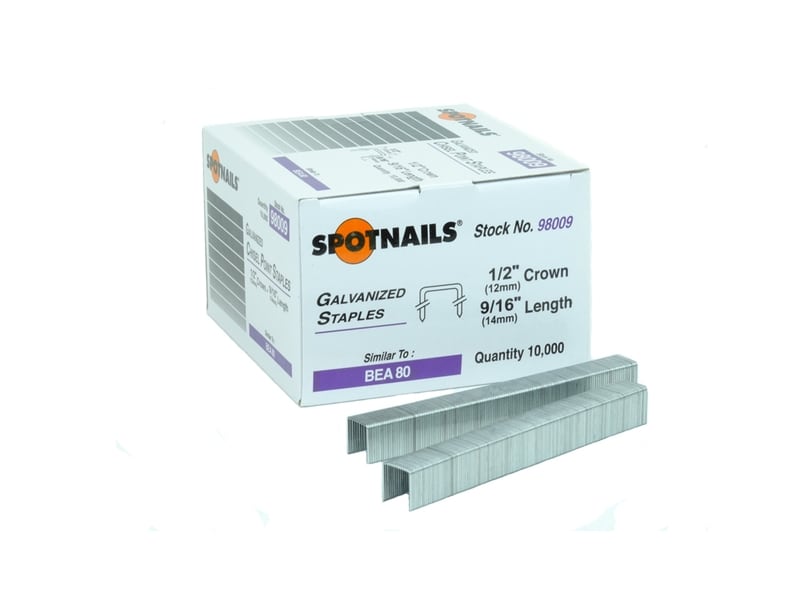 80 Series 1/2″ Crown Fine Wire Staples by Spot Nails